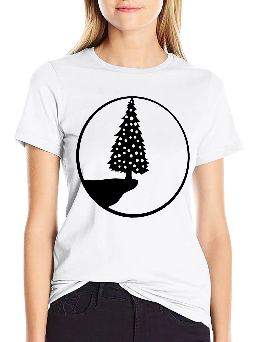 Nature Scene Black Graphic T-Shirt