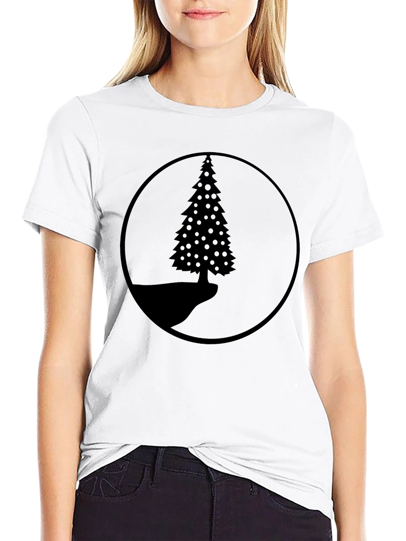 Nature Scene Black Graphic T-Shirt