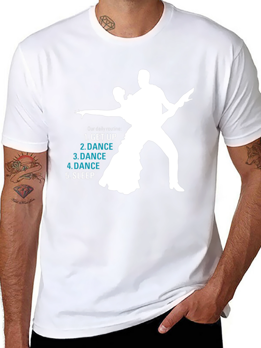 Dance Routine Graphic Tee - Black