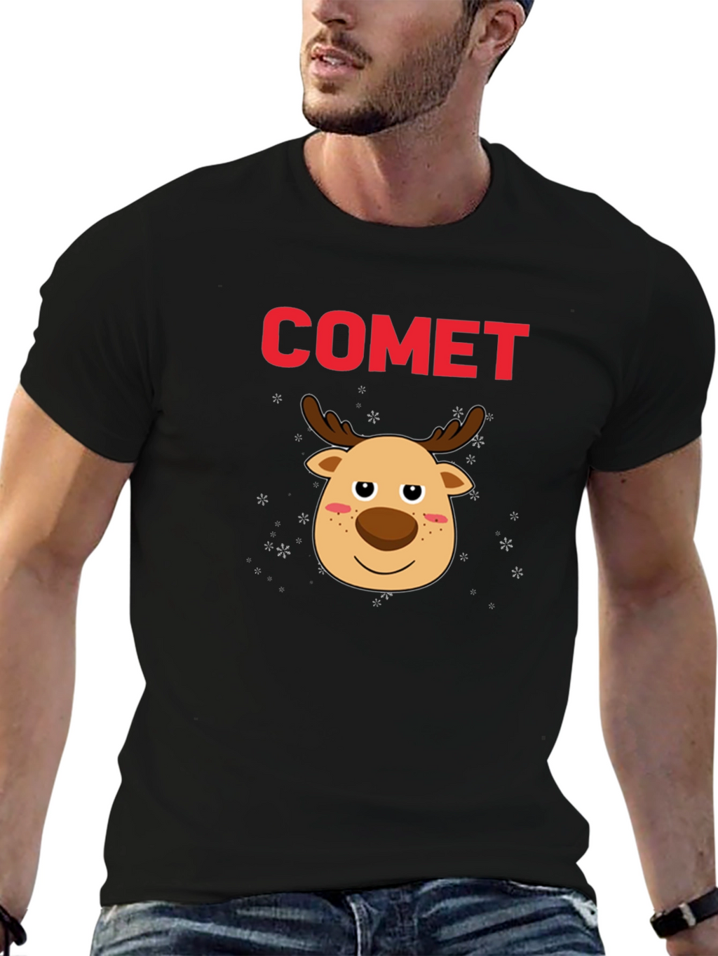Comet Reindeer Christmas T-Shirt