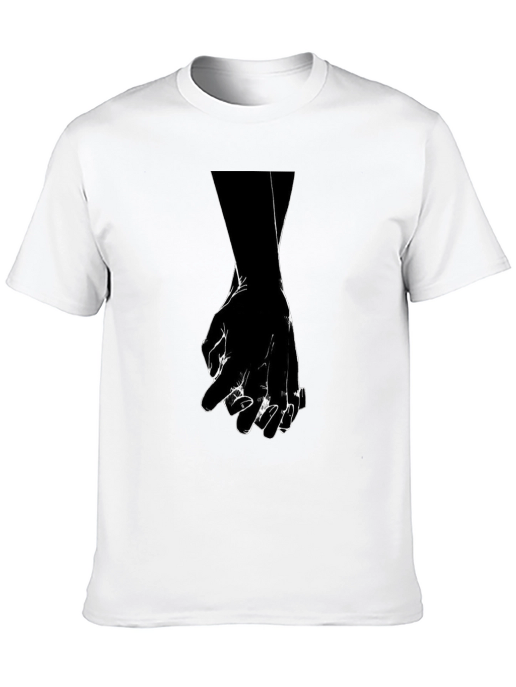 Black Graphic Tee - Holding Hands