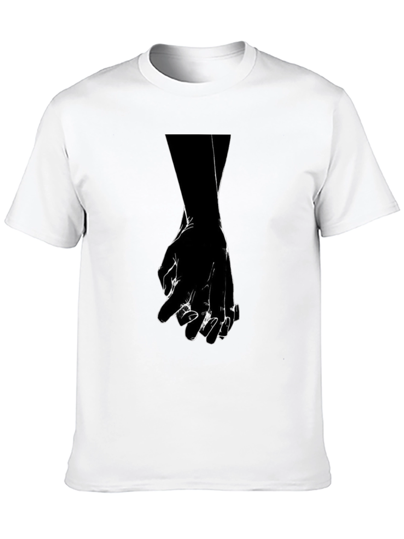 Black Graphic Tee - Holding Hands