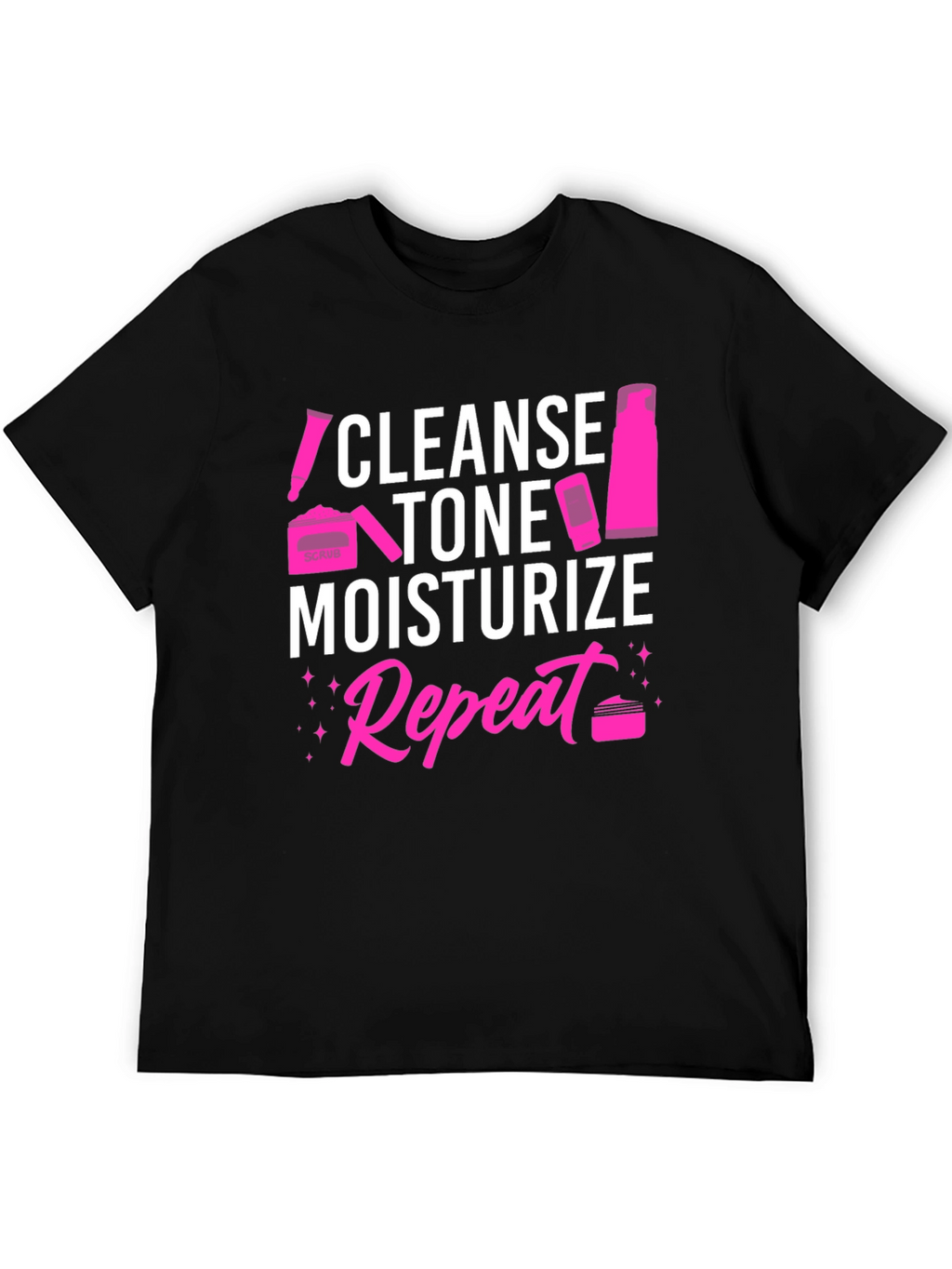 Cleanse Tone Moisturize Repeat Graphic Tee