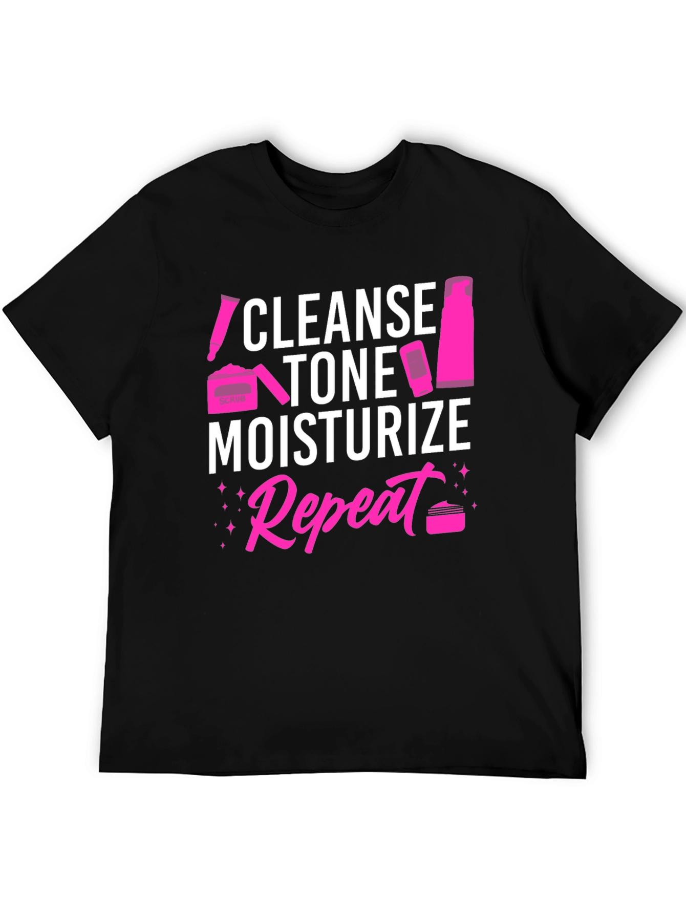 Cleanse Tone Moisturize Repeat Graphic Tee