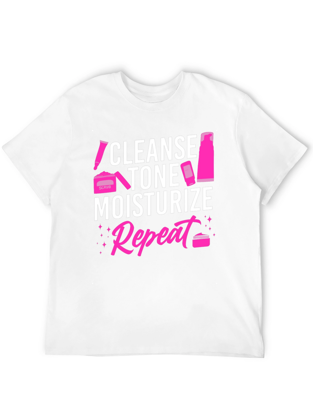 Cleanse Tone Moisturize Repeat Graphic Tee