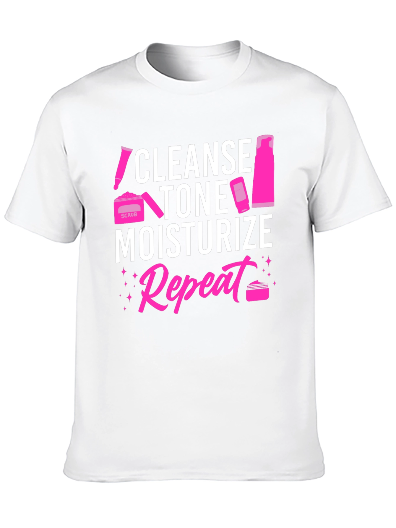 Cleanse Tone Moisturize Repeat Graphic Tee