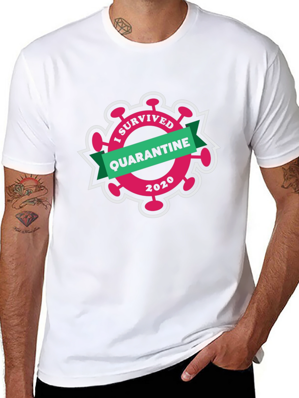 I Survived Quarantine 2020 Black T-Shirt