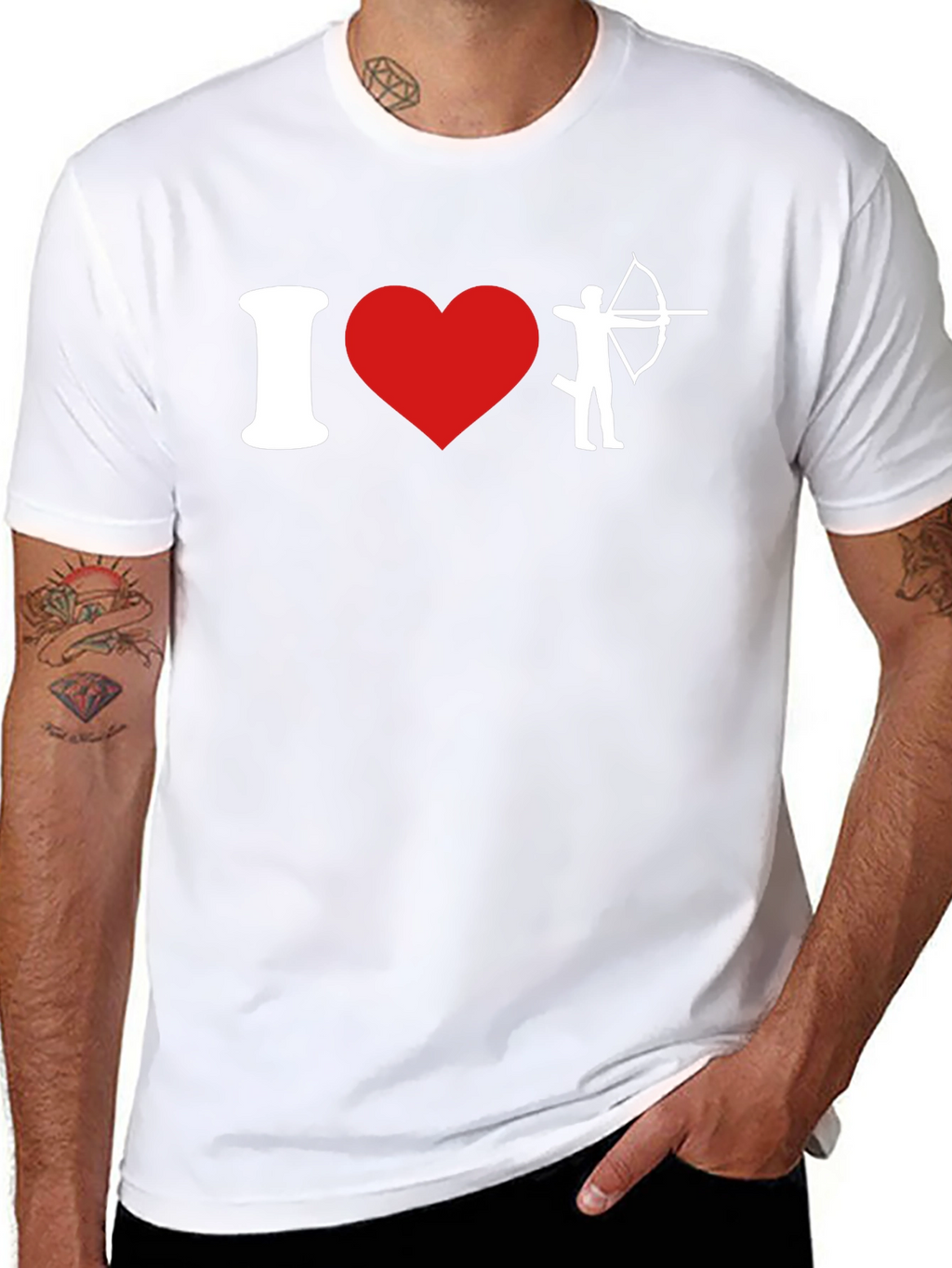I Love Archery T-Shirt - Black Cotton Tee