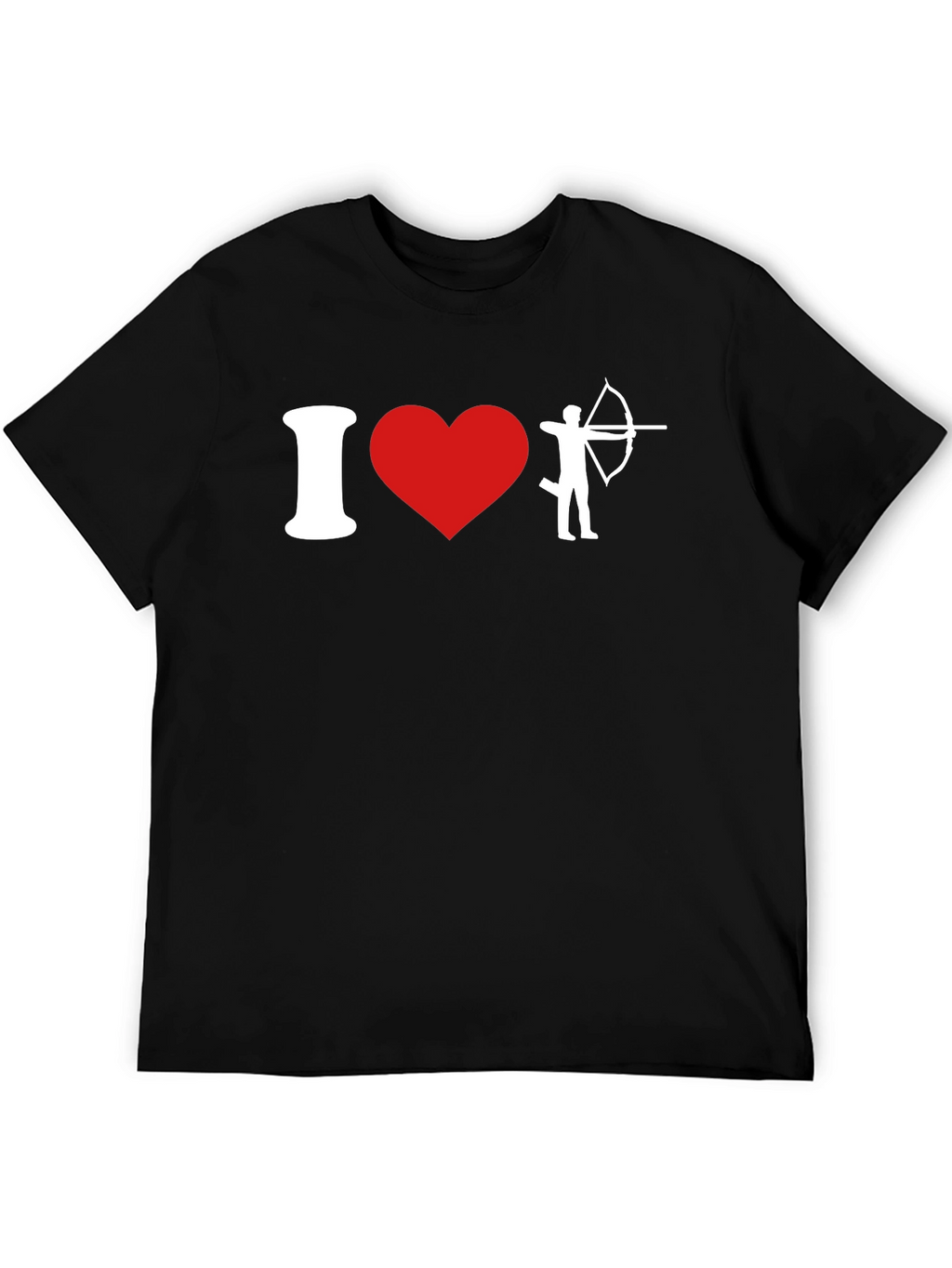 I Love Archery T-Shirt - Black Cotton Tee