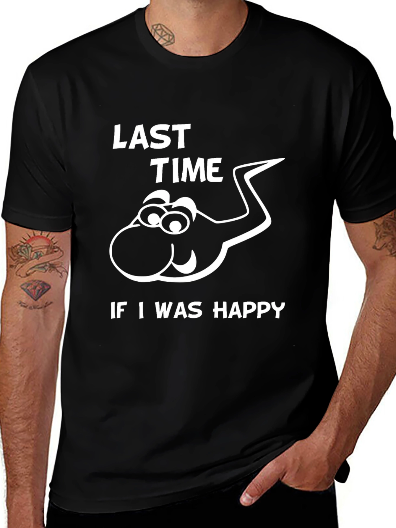 Funny Last Time Happy Sperm Graphic T-Shirt