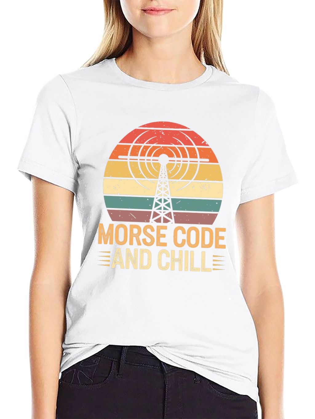 Morse Code and Chill Retro T-Shirt
