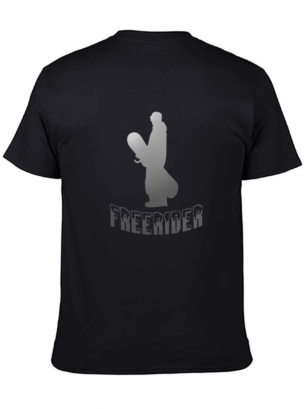 Freerider Snowboarder Graphic Tee - Black