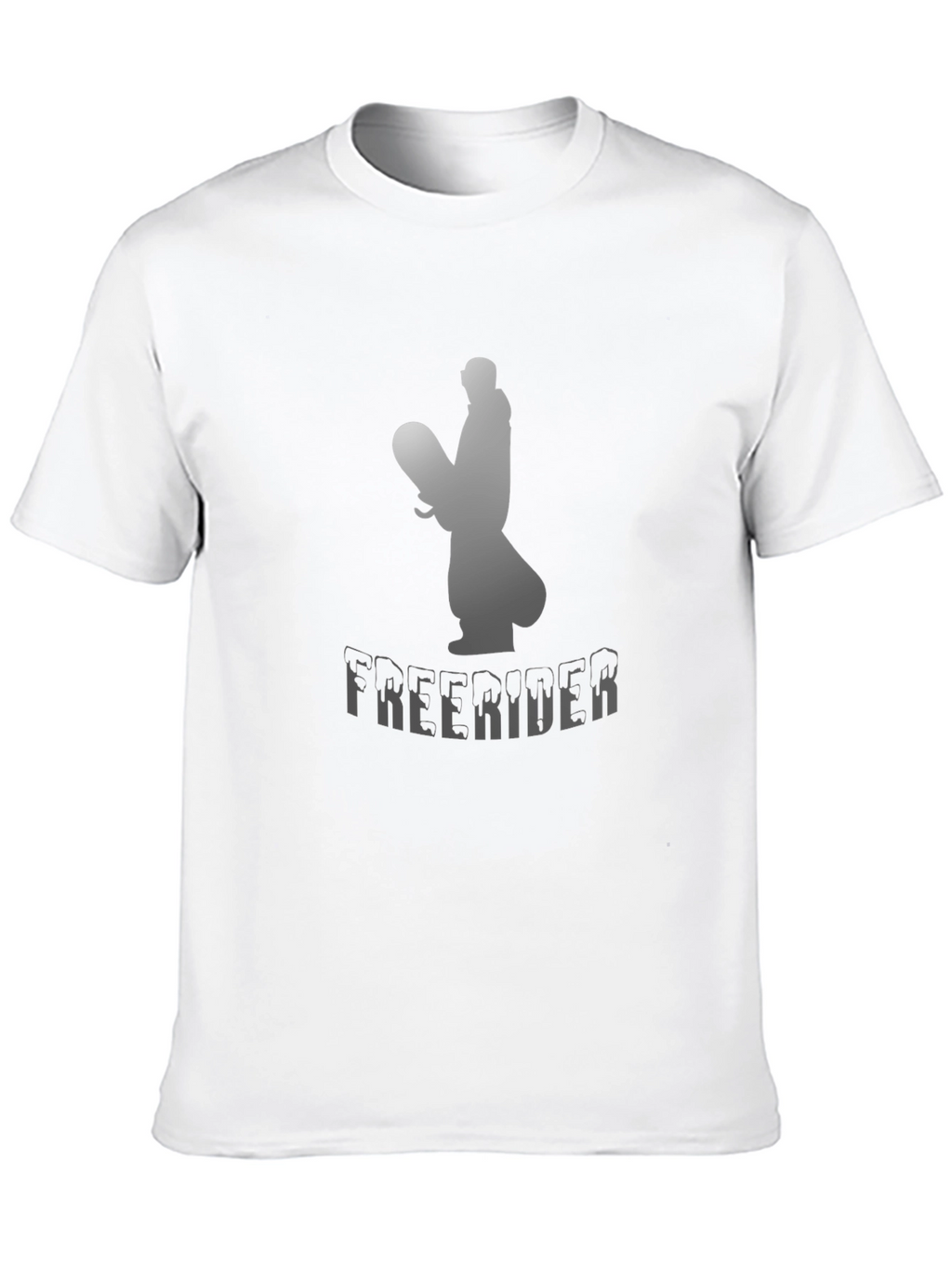 Freerider Snowboarder Graphic Tee - Black