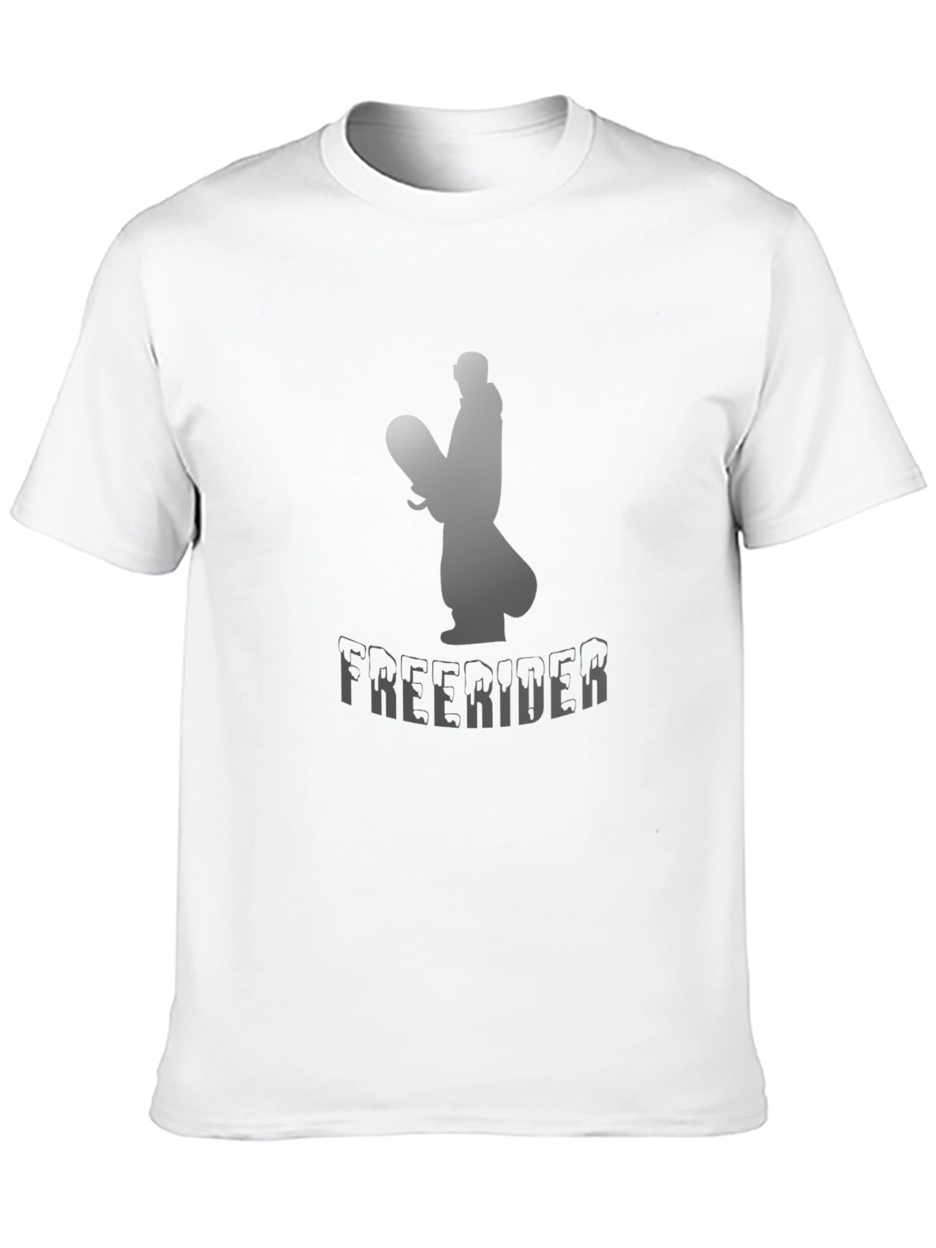 Freerider Snowboarder Graphic Tee - Black