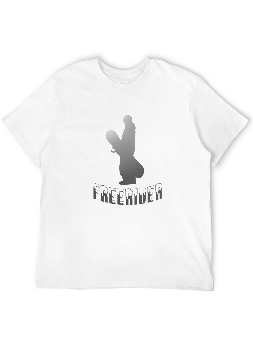 Freerider Snowboarder Graphic Tee - Black