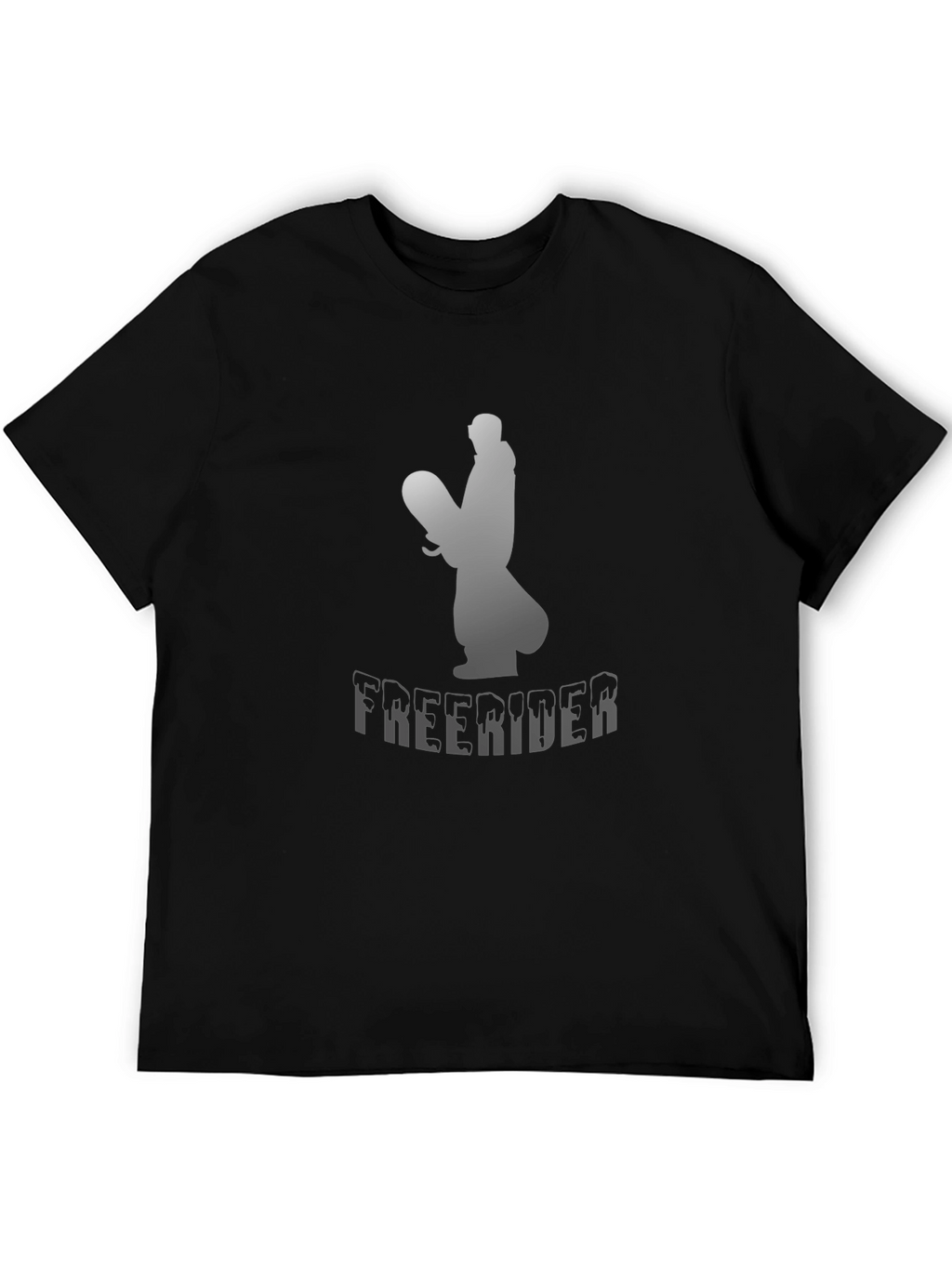 Freerider Snowboarder Graphic Tee - Black