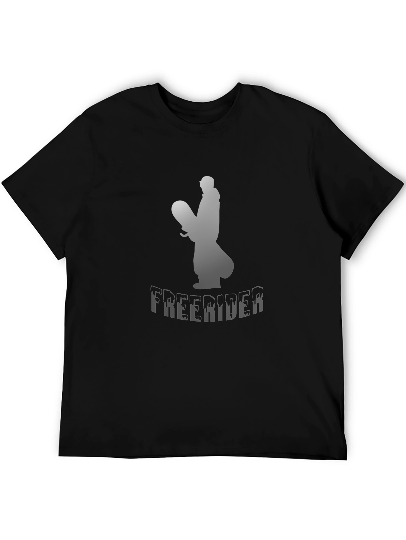 Freerider Snowboarder Graphic Tee - Black