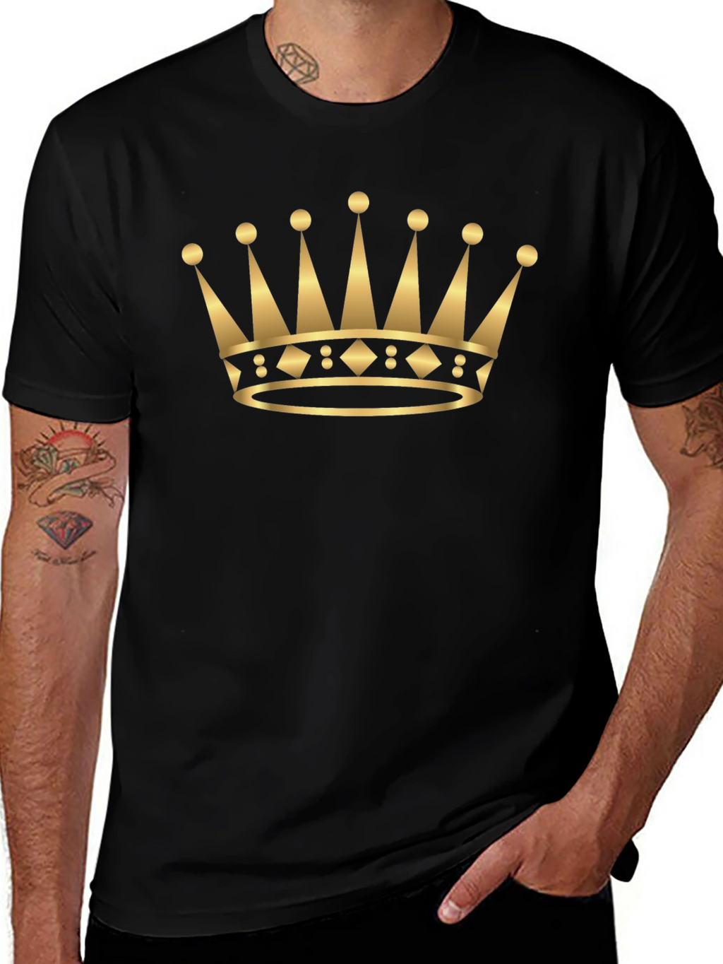 Golden Crown Graphic Tee - King Style