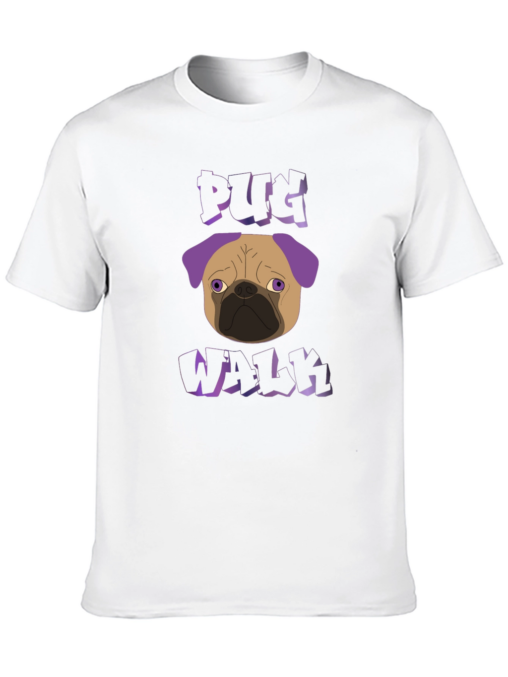Pug Walk Graphic Tee - Trendy Black T-Shirt