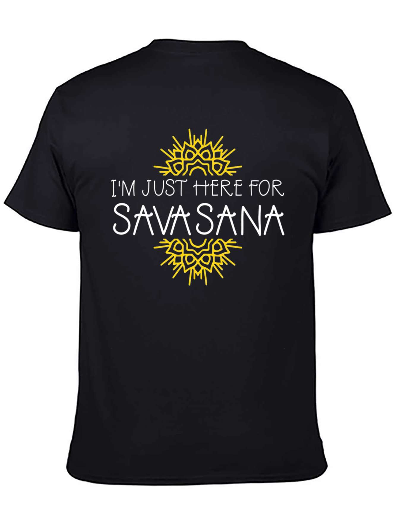 Savasana Yoga Black T-Shirt - Meditation Relaxation Tee