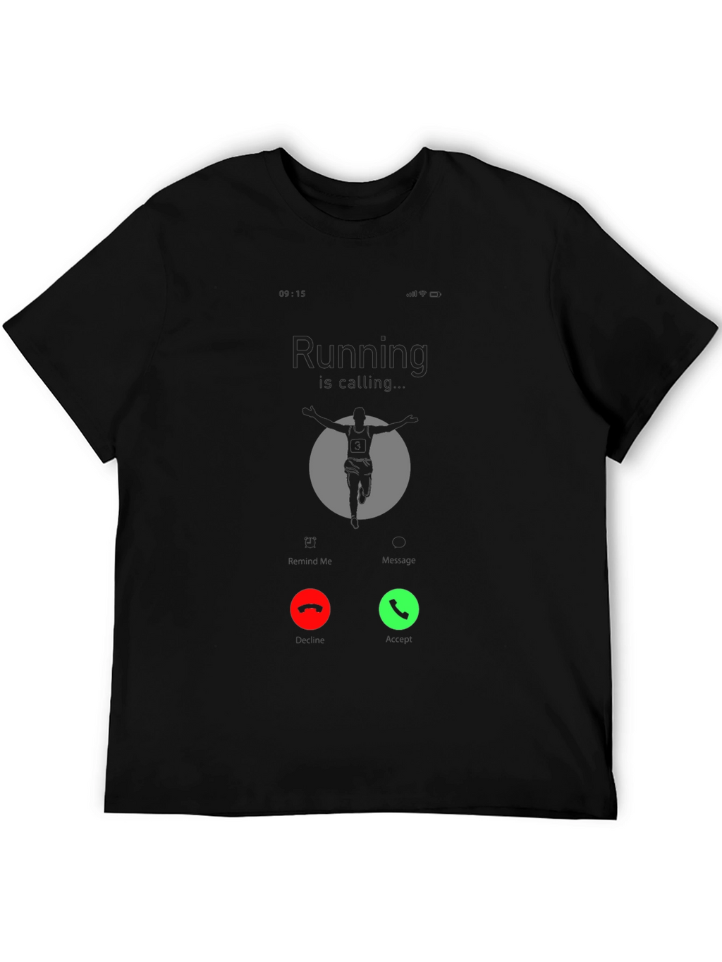 Running Call Black T-Shirt