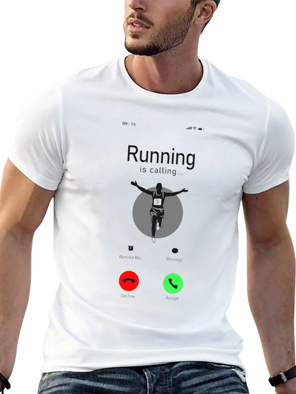 Running Call Black T-Shirt