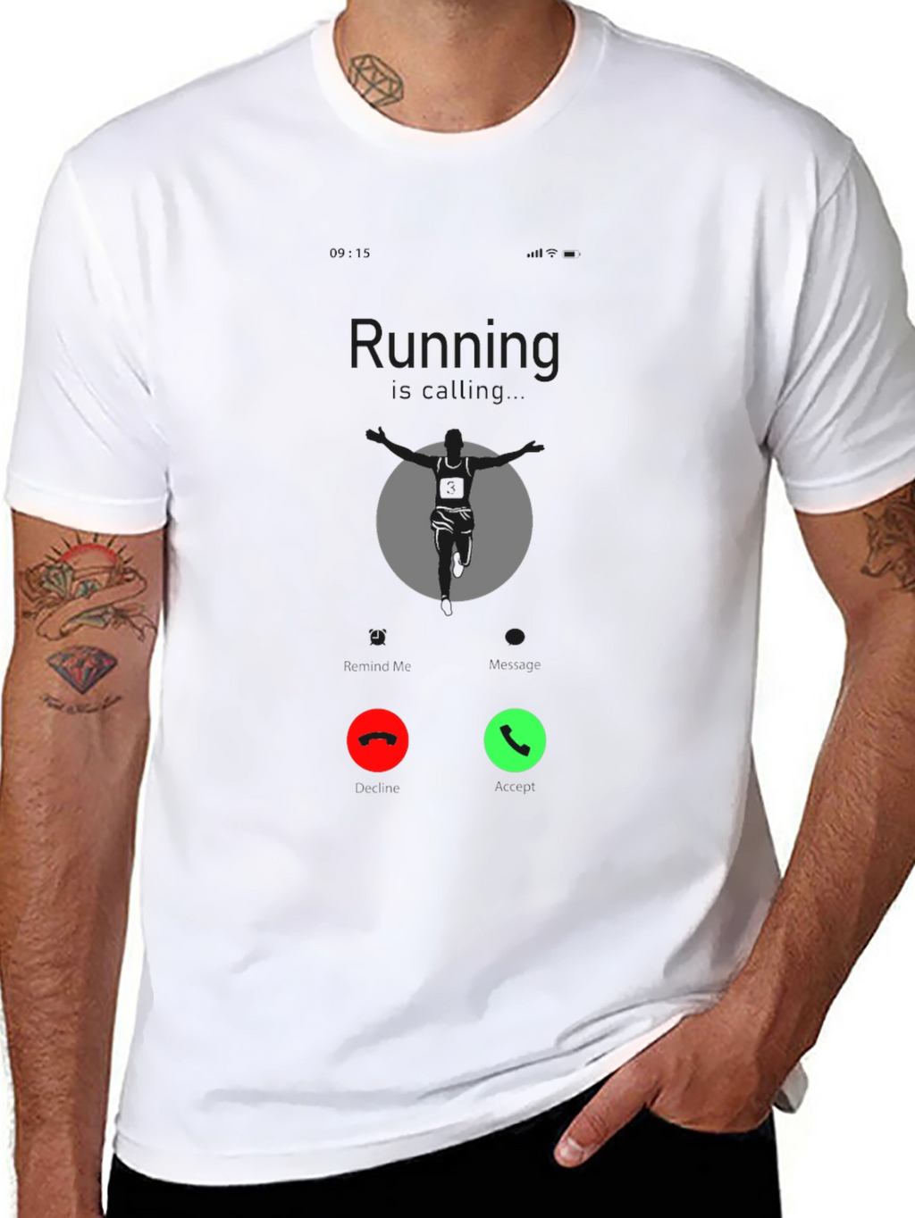 Running Call Black T-Shirt