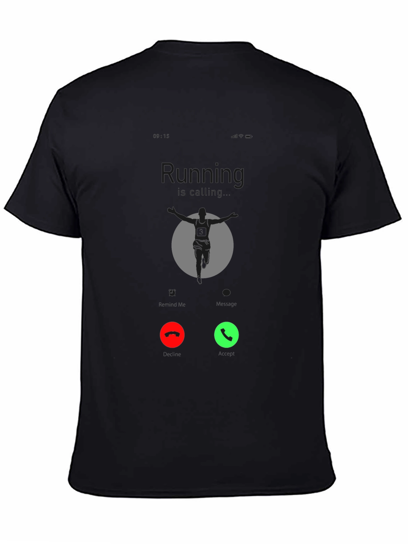 Running Call Black T-Shirt