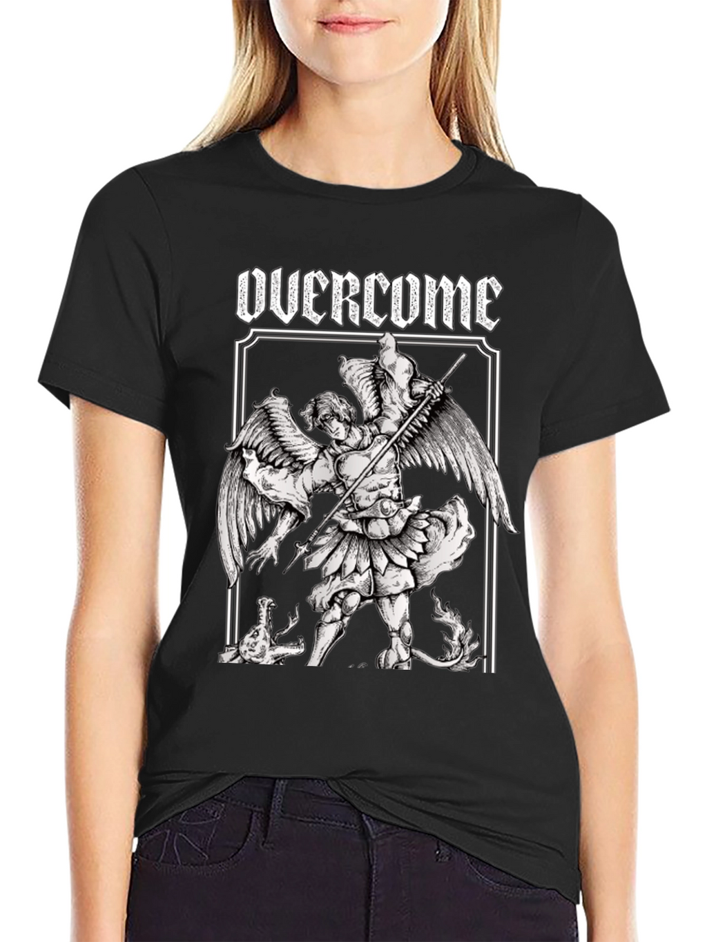 Overcome Graphic T-Shirt - Angel Warrior