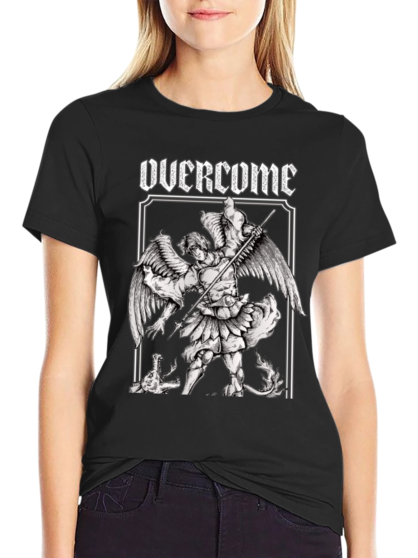 Overcome Graphic T-Shirt - Angel Warrior