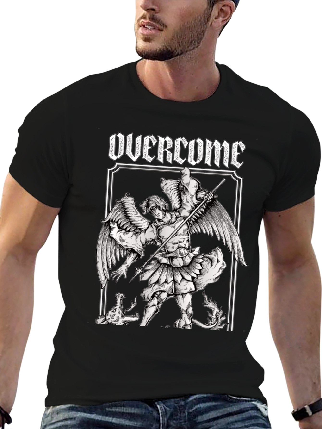 Overcome Graphic T-Shirt - Angel Warrior