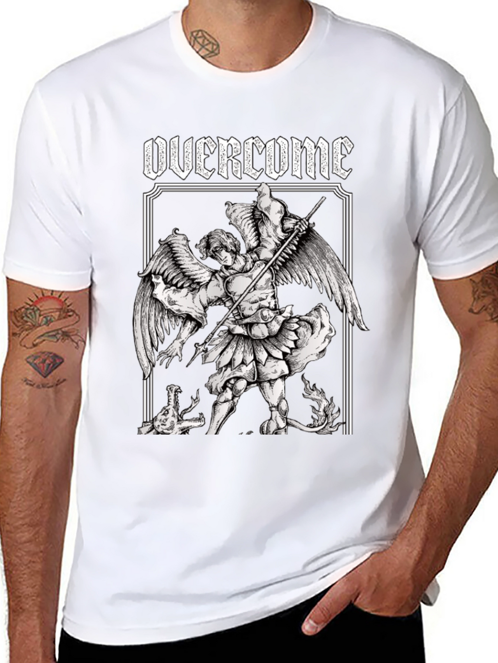 Overcome Graphic T-Shirt - Angel Warrior