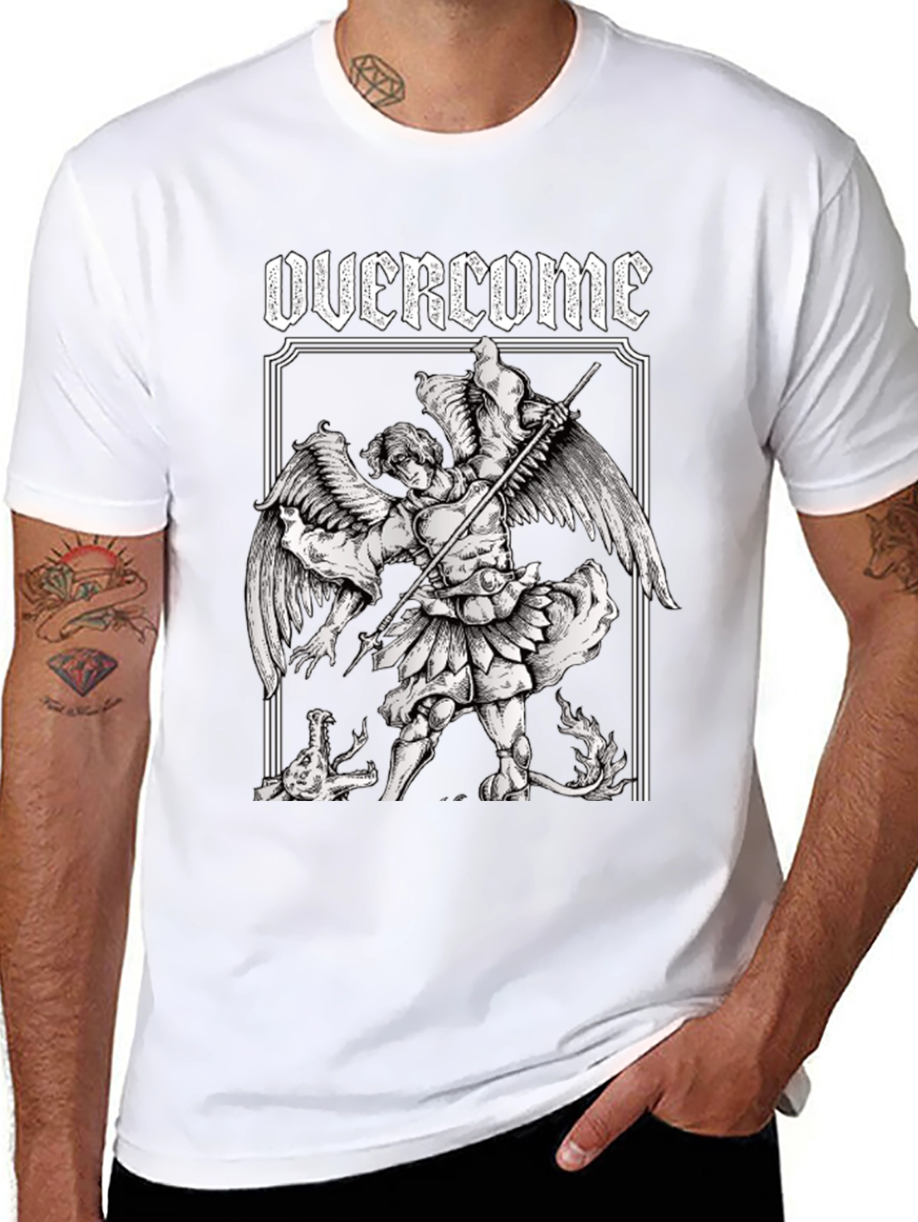 Overcome Graphic T-Shirt - Angel Warrior