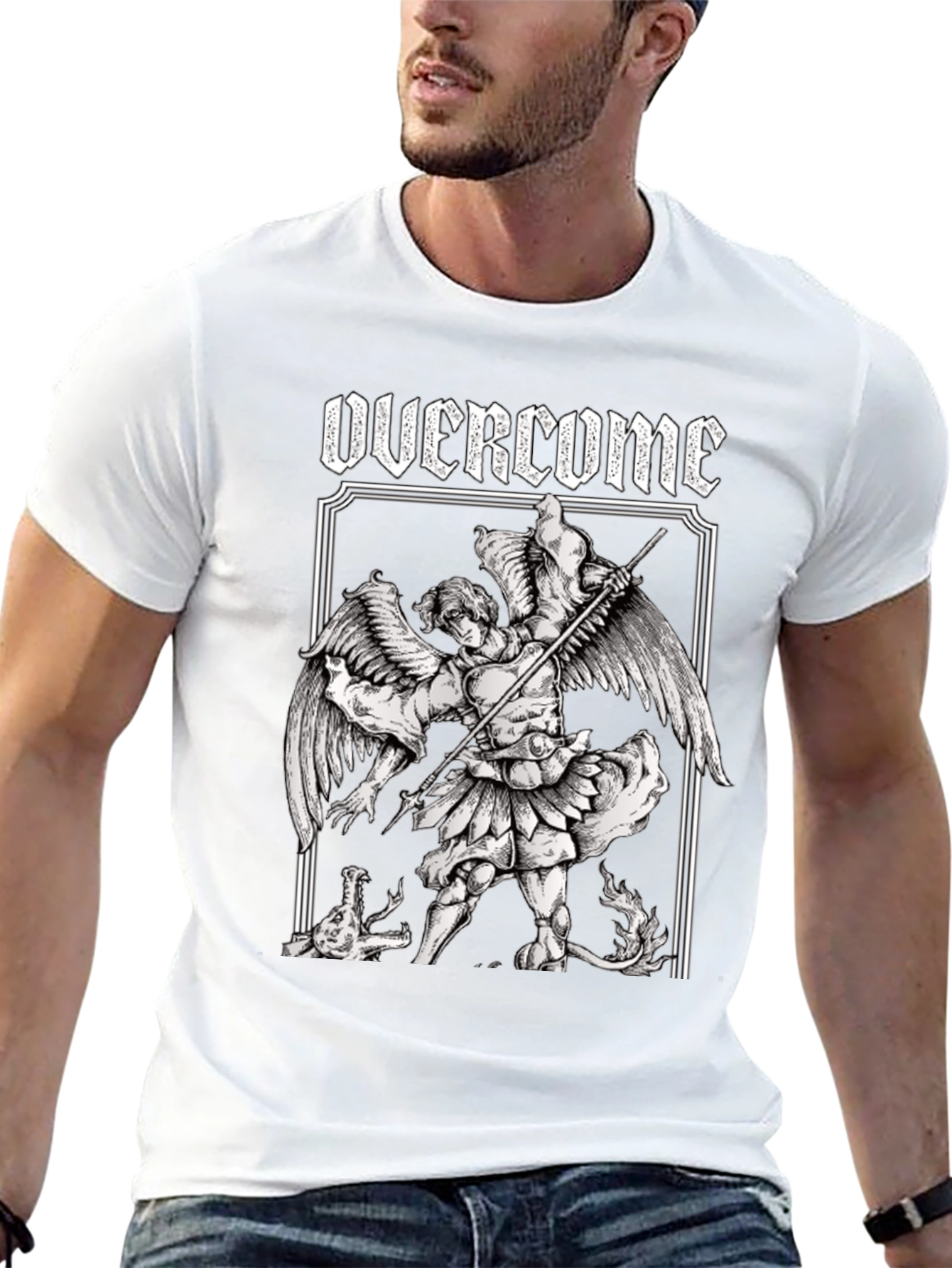 Overcome Graphic T-Shirt - Angel Warrior