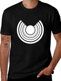 Abstract Graphic Black Tee