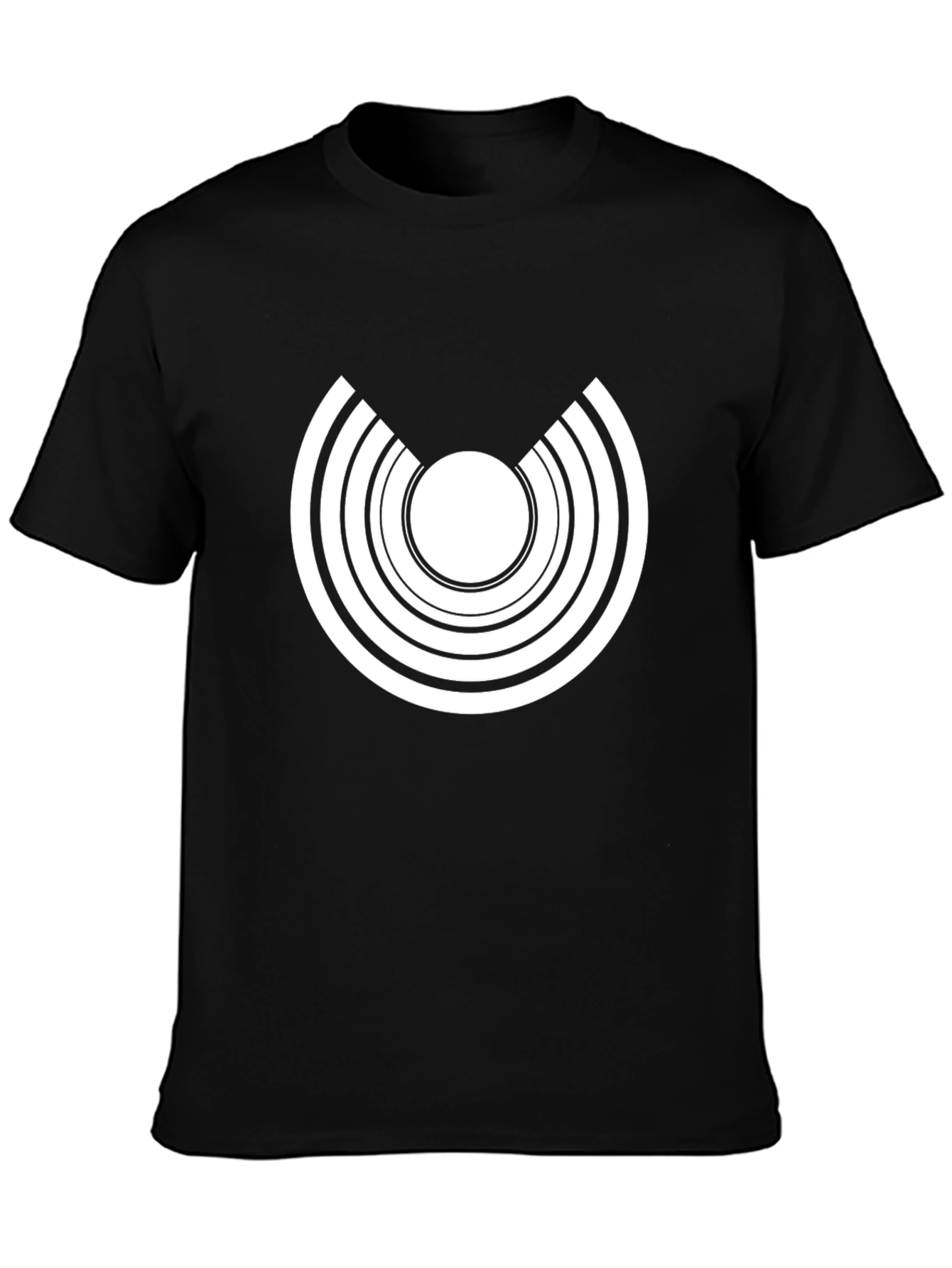 Abstract Graphic Black Tee