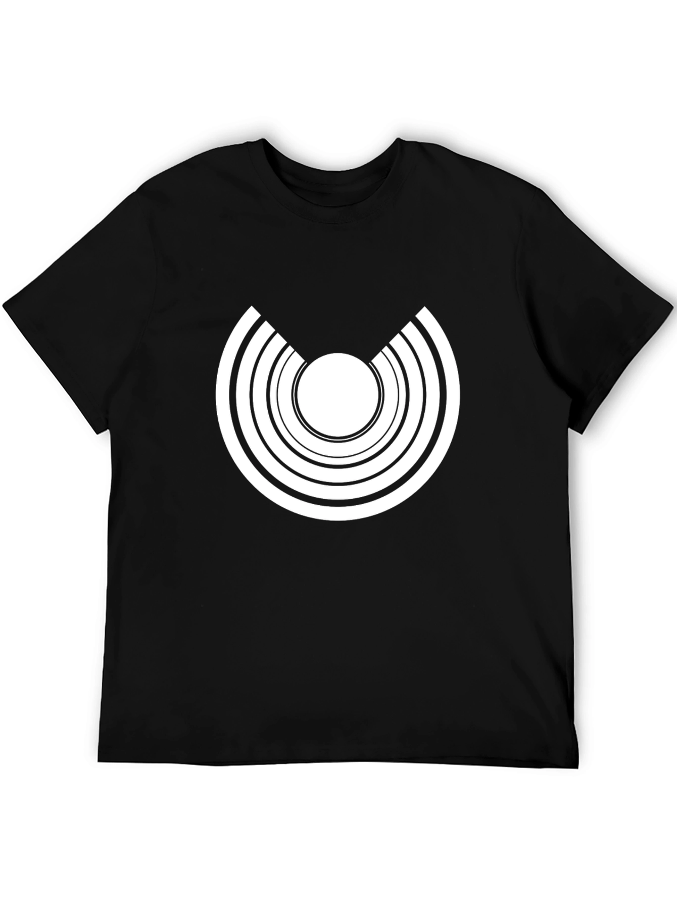 Abstract Graphic Black Tee