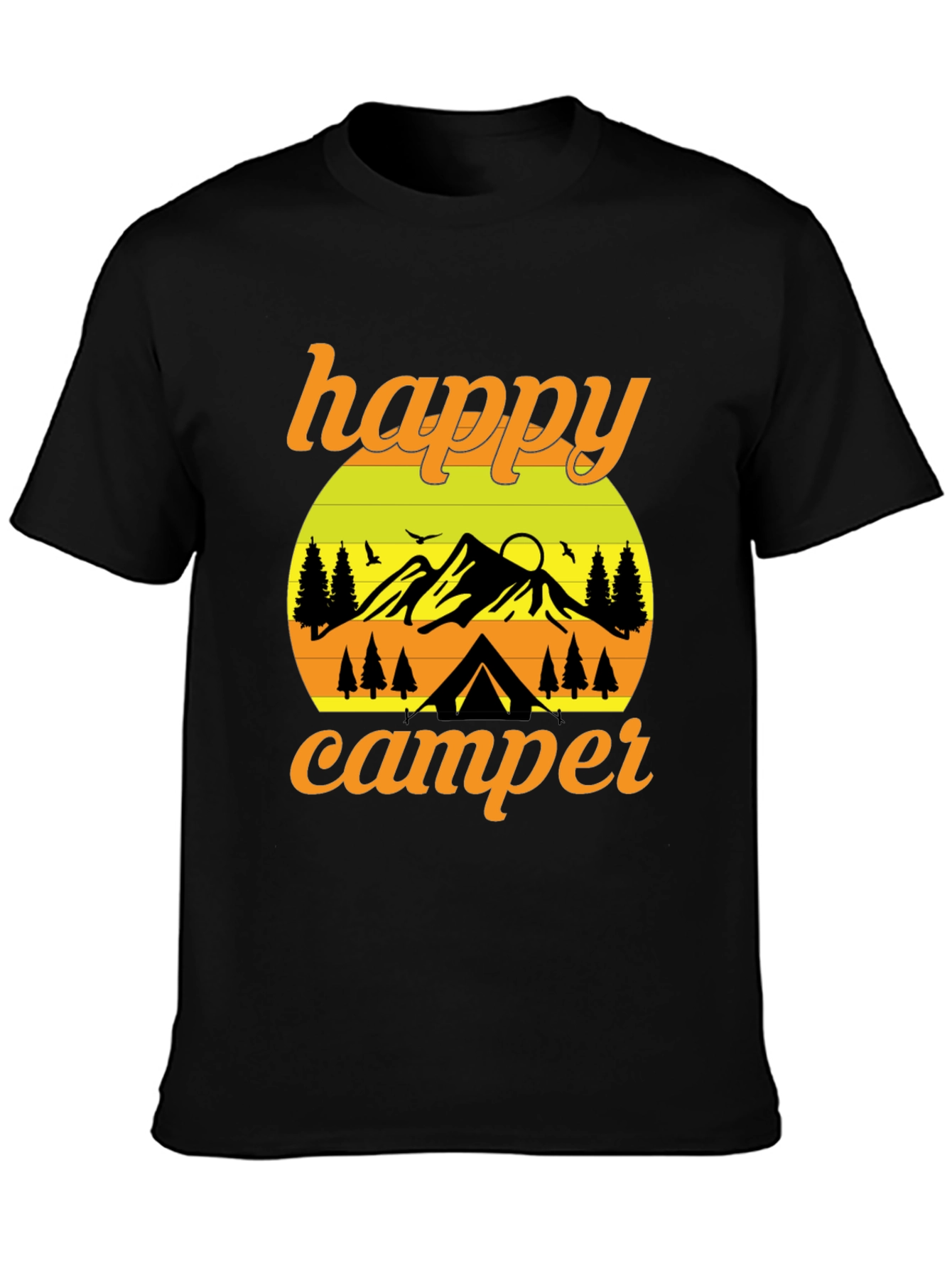 Happy Camper Graphic T-Shirt - Outdoor Adventure