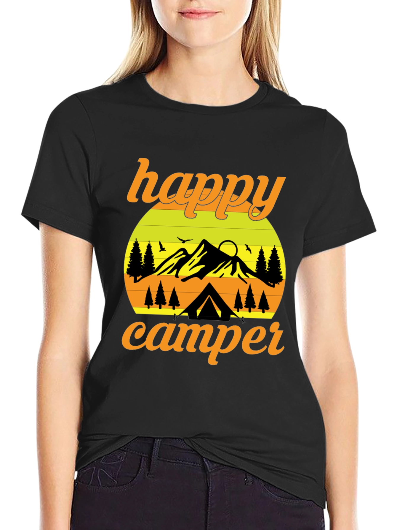 Happy Camper Graphic T-Shirt - Outdoor Adventure