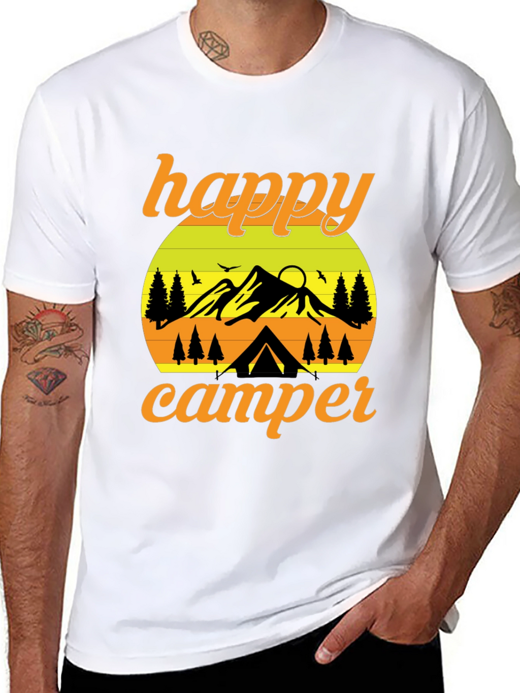 Happy Camper Graphic T-Shirt - Outdoor Adventure