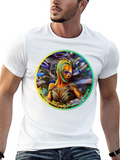 Futuristic Woman Graphic Tee - Dimensional Art Shirt