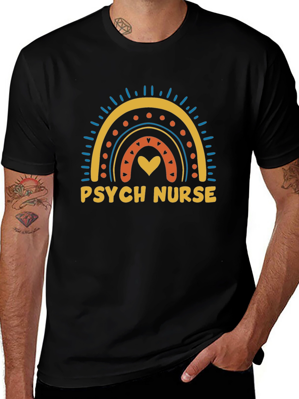 Psych Nurse Rainbow Graphic Tee