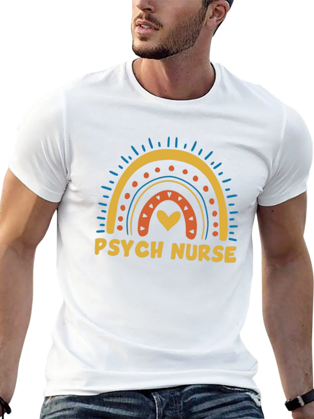 Psych Nurse Rainbow Graphic Tee