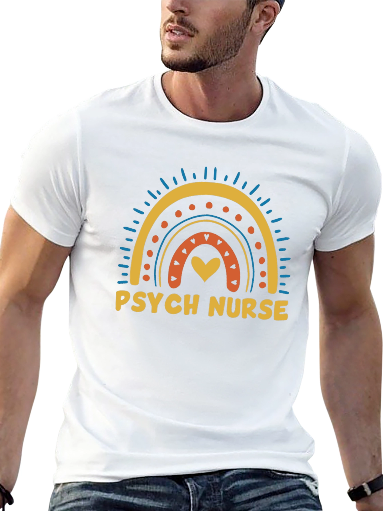 Psych Nurse Rainbow Graphic Tee
