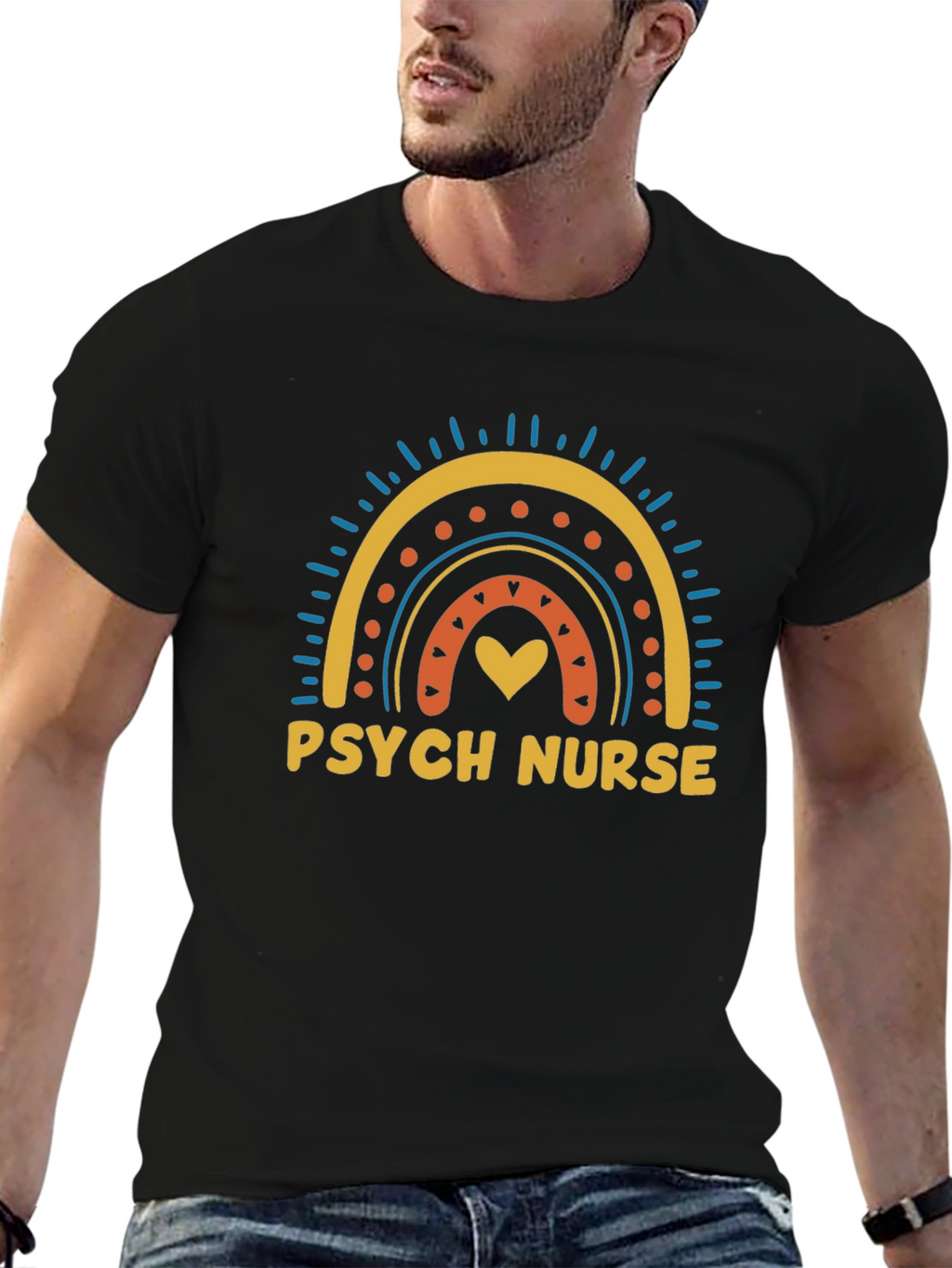 Psych Nurse Rainbow Graphic Tee