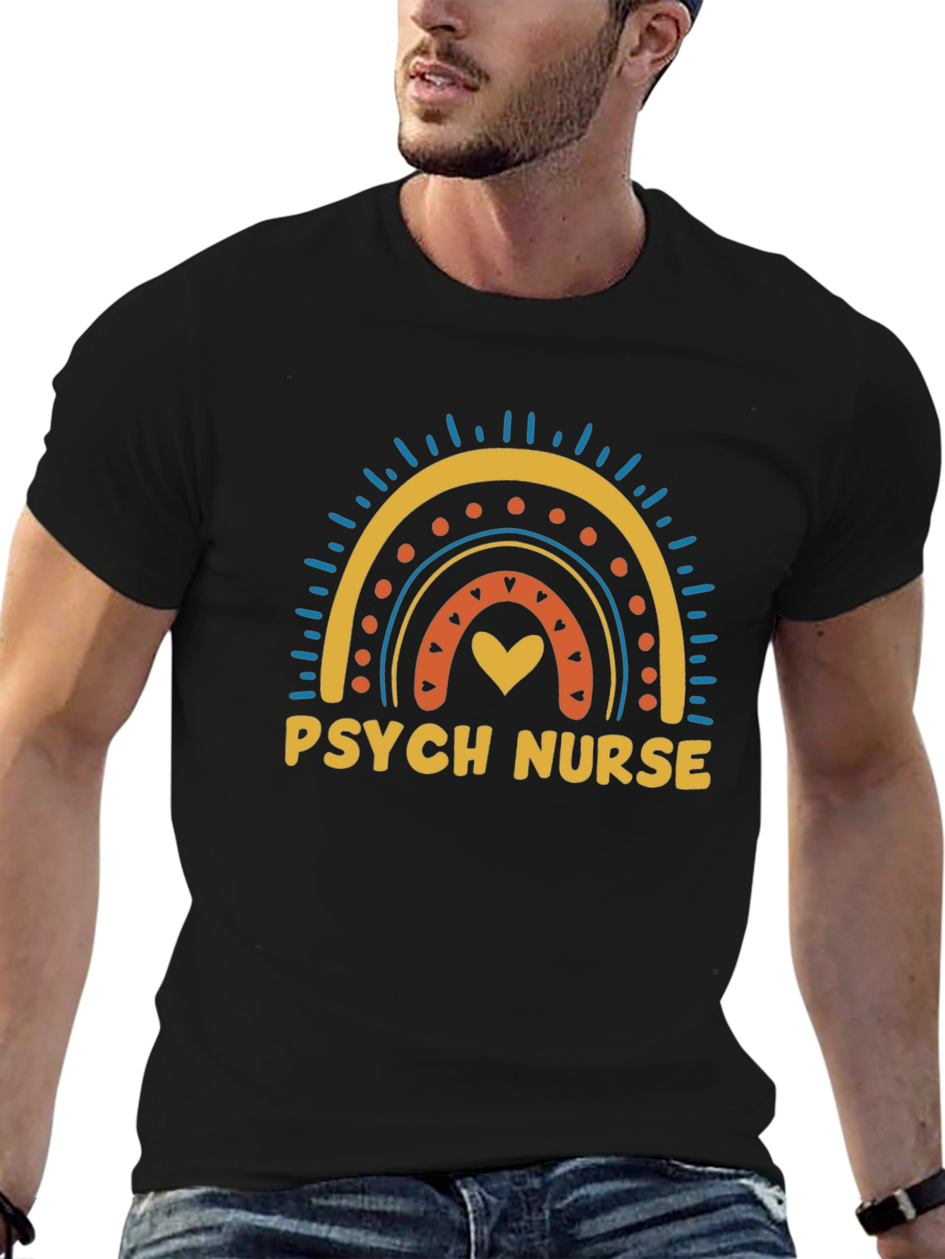 Psych Nurse Rainbow Graphic Tee