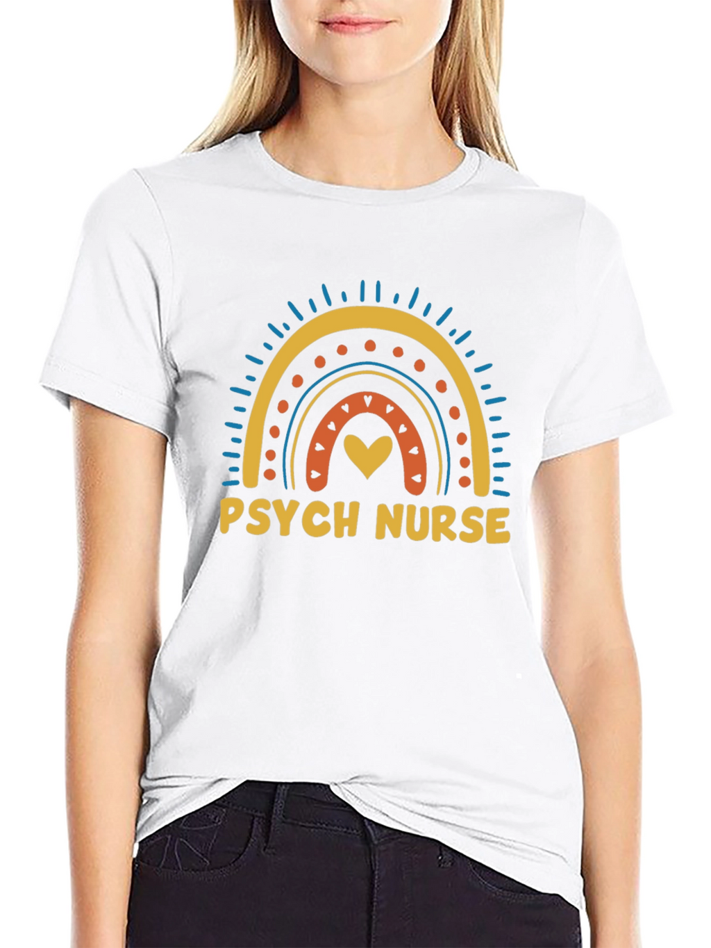 Psych Nurse Rainbow Graphic Tee
