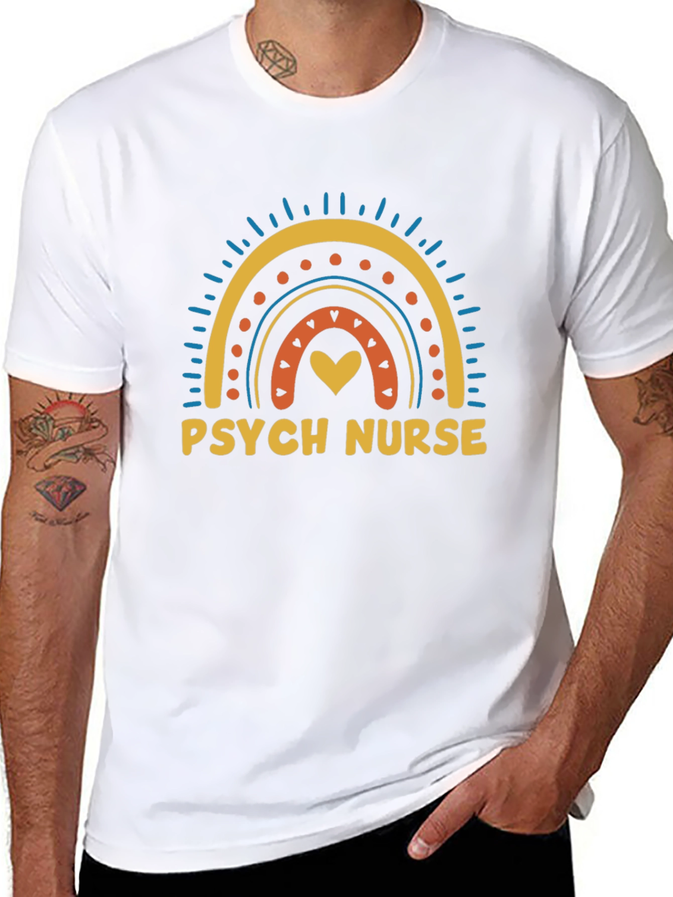 Psych Nurse Rainbow Graphic Tee