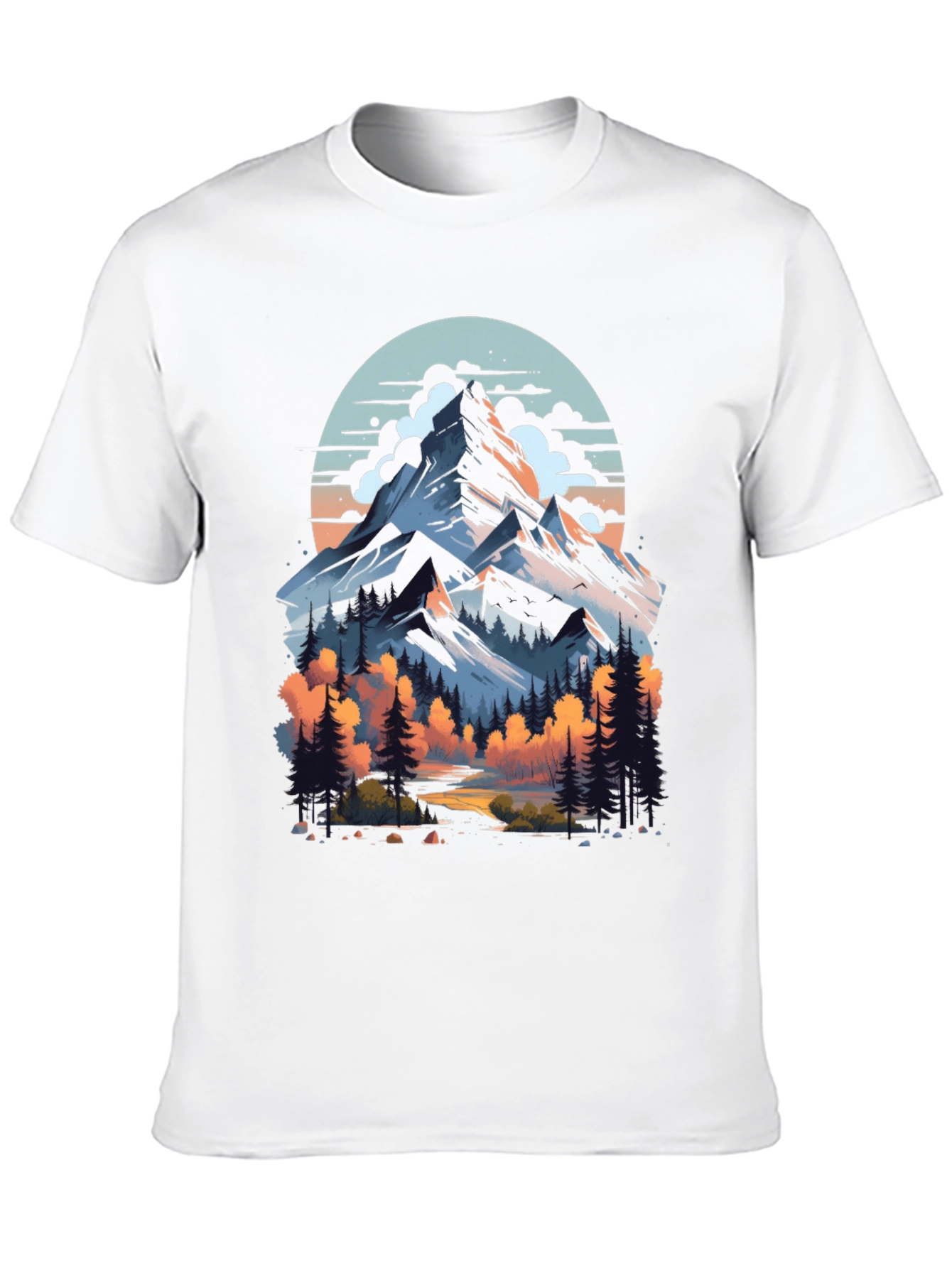 Mountain Peak Graphic Tee - Nature Adventure Shirt