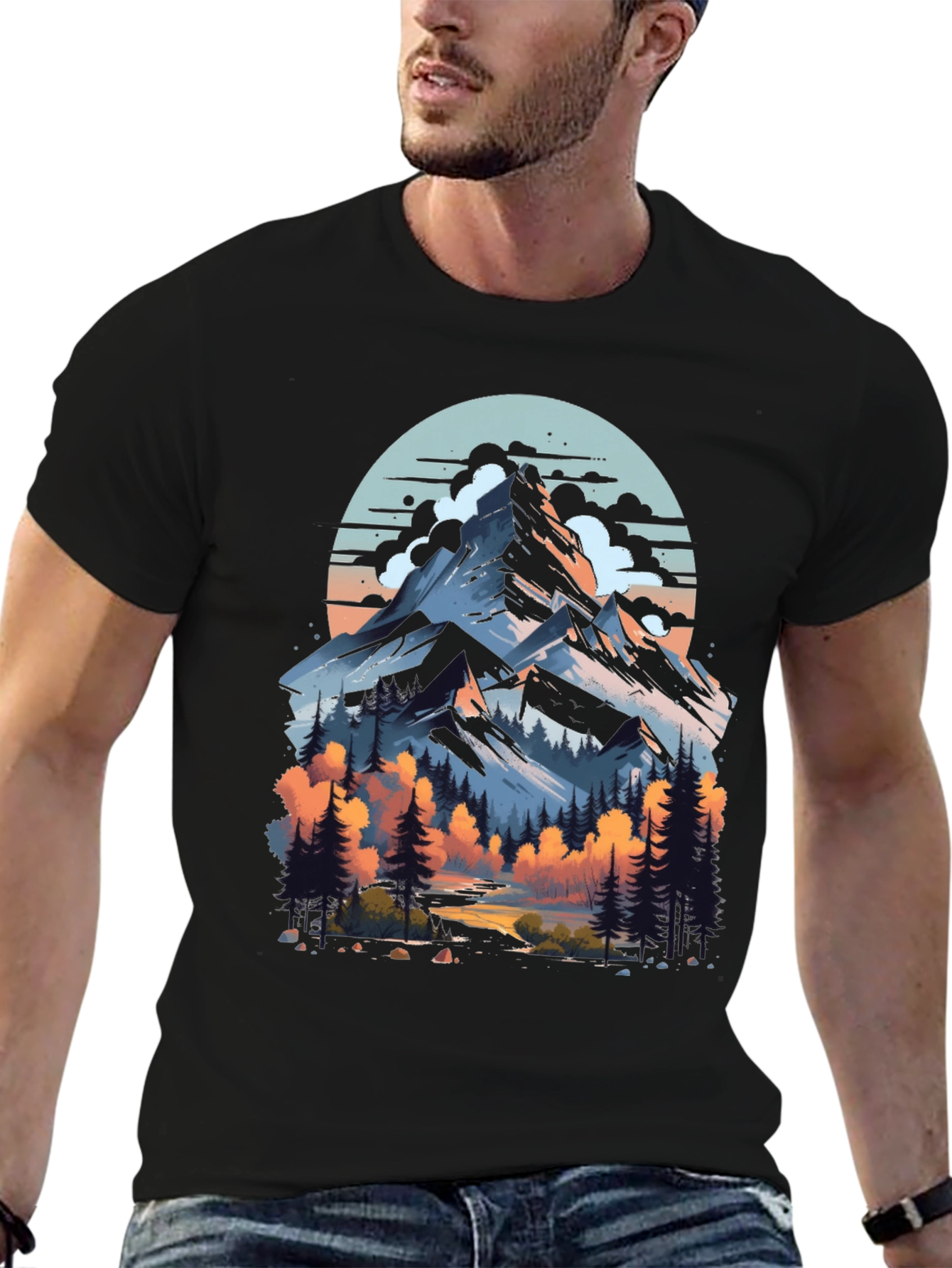 Mountain Peak Graphic Tee - Nature Adventure Shirt